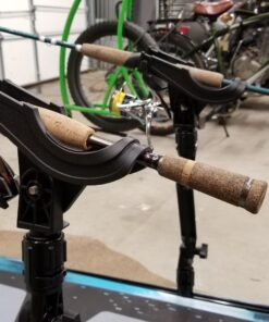 Scotty #282-BK Baitcaster Rod Holder w/Gearhead & Track (Black) Black 56 71RodMtGqBL