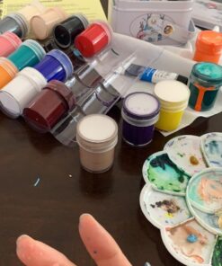 TBC The Best Crafts Halloween Acrylic Paint Jar, 24 Vivid Colors Model Paint Set, 0.5oz/15ml Each, Rich Pigment, Glides Smoothly 41 71RpPDX2nlL