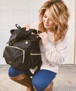 Baby Diaper Bag Backpack with Stroller Hooks, Pipi bear Multi-function Stylish Travel Diaper Back Pack for Mom and Dad, Baby Changing Bag, Maternity Nappy Bag for Boys and Girls, Large Capacity, Black 74 71RpcSnUbgL