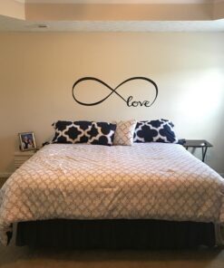 Picniva Wall Stickers Bedroom Decor Infinity Symbol Word Love Vinyl Art Decal 7'' X 22'' Black 23 71RpwyxAp7L