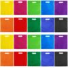 Aneco 50 Pieces 9.5 by 11.5 Inches Non-woven Bags Poly Goodie Treat Bag Rainbow Colors Tote Bag Party Gift Handles Bag Party Favors, 10 Colors