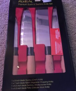 Premium Sushi & Sashimi Chef’s Knives – Set of 4 Knives - Ultra High Carbon Steel Blades 18 71Rr S5DERL