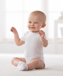 Gerber unisex-baby 4-pack Short Sleeve Onesies Bodysuits 12 Months White 8 71RrunC8 L