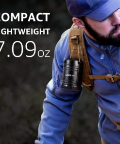 Alternative view of Lepro LED Camping Lantern, Super Bright, Battery Powered, IPX4 Water Resistant, Portable Emergency Lights for Hurricane, Storms, Outages, Collapsible, 2 Packs