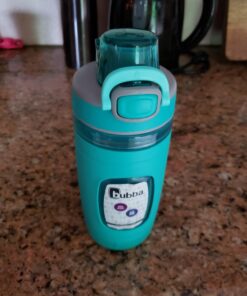 Bubba Flo Kids Water Bottle with Leak-Proof Lid, 16oz Dishwasher Safe Water Bottle for Kids, Impact and Stain-Resistant, Aqua Waters Single 26 71RsQ9sCPzL