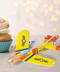 Neliblu Bulk Pack of 72 Airplane Gliders Party Favors for Kids - Party Pack Individually Wrapped Flying Paper Planes – Assorted Designs - for Rewards and Prizes, Pinata Fillers, Carnival Prizes 23 71RtmB59WlL