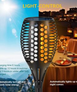 Aityvert Solar Lights, 43" Flickering Flames Torch Lights Outdoor Waterproof Landscape Decoration Lighting Dusk to Dawn Auto On/Off Security Flame Lights for Yard Garden Pathway Driveway 4-Pack 4 Pack 17 71Ru6JoDlVL