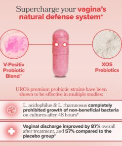 URO Vaginal Probiotics for Women pH Balance with Prebiotics & Lactobacillus Blend - Womens Health Supplement - Promote Healthy Vaginal Odor & Vaginal Flora, 60 Count (Pack of 1) Capsules (Pack of 1) 24 71RuS3IjSvL 2