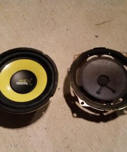 Pyle 6.5 Inch Mid Bass Woofer Sound Speaker System - Pro Loud Range Audio 300 Watt Peak Power w/ 4 Ohm Impedance and 60-20KHz Frequency Response for Car Component Stereo PLG64,Yellow 48 71Run88wfiL