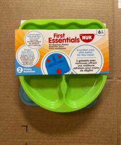 NUK First Essentials Tri-Suction Plates, Colors may vary, 2-Pack 2 Count 27 71RurggZQ4L