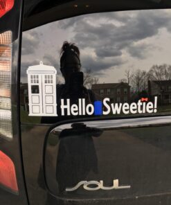 DW Police Box Sticker Decal Notebook Car Laptop 2" x 5" (White) 26 71RwqXkoBHL