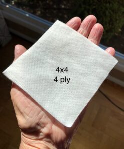 Dynarex Non-Woven Sponges, Non-Sterile, Gauze Sponges, for Cleansing, Prepping and Dressing, Highly-Absorbent and with Less Linting, 4"x 4", 4 Ply, 1 Box of 200 Non-Woven Sponges 200 Count (Pack of 1) 32 71Rx4AghGL