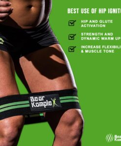Bear KompleX Looped Resistance Bands for Fitness - Burn Fat, Build Muscle, Improve Mobility - Home Workouts or Travel - Durable No-Slip No-Snap Latex with Loop Design for Even Pressure Black 7 71RxGZSiHL