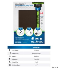 Pelle Patch - Brown Leather Patches for Furniture - 25 Colors Available - Original 8x11 - Brown Medium 8-inch x 11-inch 26 71RxyIY95dL
