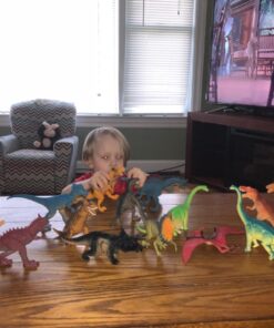 Boley 14 Pk Dinosaur Toys for Kids with Educational Pamphlet - 9" Long Dinosaur Toy Figures for Boys & Girls Ages 3+ 14 Pack + Dino Pamphlet 115 71Ry46ep5yL 1