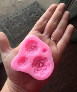 SUNKOOL Roses Mold Flower Silicone Cake Molds Chocolate Sugarcraft Decorating Fondant Fimo Tools 4 Size Pink 1 Piece 1 Rose 57 71RylFuGEbL