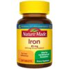 Nature Made Iron 65 mg (325 mg Ferrous Sulfate) Tablets, Dietary Supplement for Red Blood Cell Support, 180 Tablets, 180 Day Supply Unflavored 180 Count (Pack of 1) 32 71Rz6C64mCL
