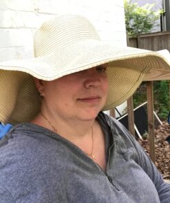 Ayliss Women Floppy Derby Hat Wide Large Brim Beach Straw Sun Cap One Size Style #1 Beige 10 71RzJebrnL