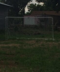 Franklin Sports Competition Soccer Goals - Backyard Portable Steel Soccer Goals - Adult + Youth Soccer Goal with Net + Ground Stakes Included - Multiple Sizes + Colors Non-Folding 12' x 6' Silver 28 71S 4OqtPuL