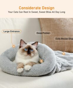 Alternative view of PAWZ Road Cat Sleeping Bag Self-Warming Kitty Sack 20 Inches X 22 Inches Grey