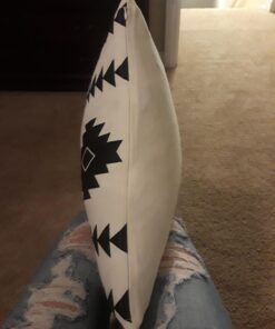 Woven Nook - Modern & Luxurious 18" x 18" Decorative Leather Throw Pillow Covers - Durable Quality & Machine Washable - 100% Polyester Faux Leather - Amaro Design - 4 Pack 18 x 18-Inch Amaro - Black, White, Tan, Grey, Brown, Neutral 28 71S dC2UrSL 3