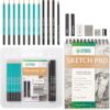 Norberg & Linden Drawing Set - Sketching and Charcoal Pencils - 100 Page Drawing Pad, Kneaded Eraser. Art Kit and Supplies for Kids, Teens and Adults