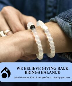 Lokai Beaded Bracelets for Women & Men, Classic Clear Style - Mental Health Awareness Bracelet Encourages Mental Wellness Slides-On for Comfortable Fit - Silicone Stretch Bead Bracelet Jewelry Large 24 71S0pNatvIL