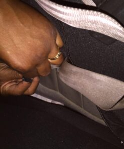 OxGord Car Seat Cover - Poly Cloth Solid Black with Front Low Bucket and 50-50 or 60-40 Rear Split Bench - Universal Fit for Cars, Truck, SUV, Van 50 71S1Mqap7L