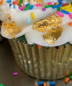 Barnabas Blattgold: Edible Genuine Gold Leaf Sheets - 10 Sheets (Loose Leaf), 3 1/8 inches Booklet, Professional Quality 10 Sheets (Pack of 1) 34 71S1PitaceL