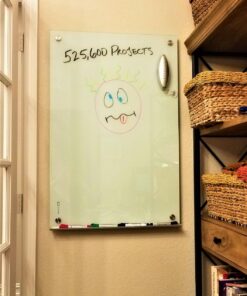 Quartet Magnetic Glass Dry Erase White Board, 3' x 2' Whiteboard, Infinity Frameless Mounting, White Surface (G3624W) 3' x 2' 35 71S2TSPkolL