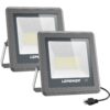 LEPOWER 100W LED Flood Light, 10000lm Work Light with Plug, Equiv 500W Halogen, 6000K White Light, IP66 Waterproof Outdoor Floodlight for Garage, Garden, Lawn, Basketball Court, Playground 2 Pack 10.87*10.43*2.56inch 57 71S2bmU0J9L