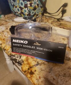Neiko Pro 53875B Clear Protective Lab Safety Goggles, Chemistry Lab Goggles, Scientific, Construction Goggles, Contractor, Woodworking, Anti-Fog and Splash, Includes Indirect Vent for Men and Women 31 71S3AJIAVnL