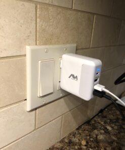 USB C Charger 40W, AMLINK 4 Port USB Wall Charger, QC 3.0 Fast Charging Block, USB Charger with Foldable Plug Power Adapter for iPhone 15/14/13/12/Plus/Pro/Pro Max, Galaxy, Note, Pixel White 34 71S3pjTYjDL