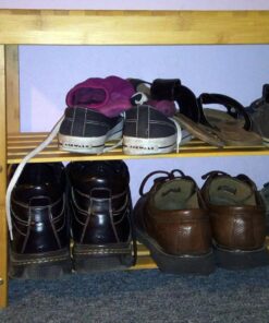 SONGMICS Shoe Rack Bench, 3-Tier Bamboo Shoe Storage Organizer, 11.3 x 27.6 x 17.8 Inches, Natural ULBS04N 35 71S3pkyPj4L