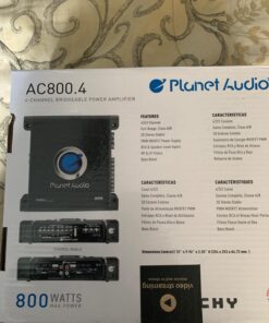 Planet Audio AC800.4 4 Channel Car Amplifier - 800 Watts, Full Range, Class A/B, 2-4 Ohm Stable, Mosfet Power Supply, Bridgeable 23 71S3y7gDTkL