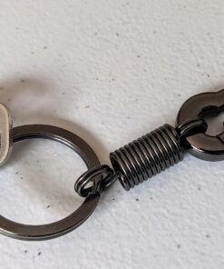 maycom Retro Style Simple Strong Carabiner Shape Keychain Key Chain Ring Keyring Keyfob Key Holder (Black) Black 22 71S5NZ2WWL