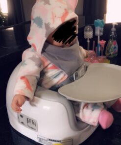 Bumbo Baby Toddler Adjustable 3 in 1 Multi Seat High Chair and Booster Seat with Removable Tray and Buckle Strap for Toddlers 1 to 3, Cool Gray Cool Grey 26 71S5hCV6ohL