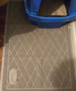Pawkin Cat Litter Mat, Patented Design with Litter Lock Mesh, Extra Large, Durable, Easy to Clean, Soft, Fits Under Litter Box, Litter Free Floors, Gray X-Large (Pack of 1) 35 71S6XnZ8RdL