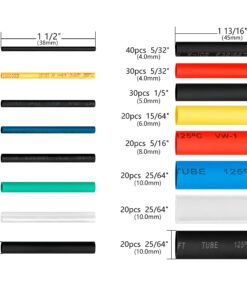 Alternative view of Ginsco 580 pcs 2:1 Heat Shrink Tubing Kit 6 Colors 11 Sizes Assorted Sleeving Tube Wrap Cable Wire Kit for DIY 580pcs-MultiColor
