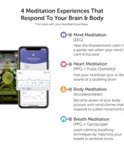 MUSE 2: The Brain Sensing Headband - Meditation Tracker - Multi Sensor Headset Monitor with Responsive Sound Feedback Guidance from Brain Wave, Heart, Body & Breath Activity 32 71S7vWfqxiL 2