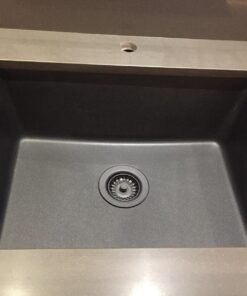 Kraus KGD-410B 24 2/5 inch Dual Mount Single Bowl Black Onyx Granite Kitchen Sink Sink with Strainer 35 71S8BUyqQqL