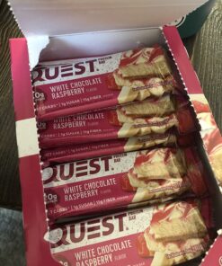 Quest Nutrition White Chocolate Raspberry Protein Bars, High Protein, Low Carb, Gluten Free, Keto Friendly, 12 Count 30 71S8Il83FL