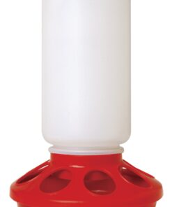 Little Giant® Plastic Poultry Feeder Base | Heavy Duty Plastic Feed Tray Base for 1 Quart Container | Base for Chicken Feeder | Red 5 71SA9Rh LWL