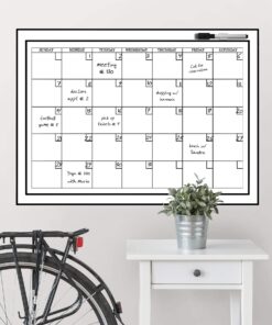 WallPops WPE0447 Large Monthly Dry Erase Calendar Decal, White & Off-White 21 71SA9cJ60pL 1