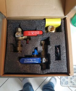 HYDRO MASTER Tankless Water Heater Service Valve Kit with Pressure Relief Valve 3/4-Inch IPS Isolator Clean Brass 29 71SA9jmzniL