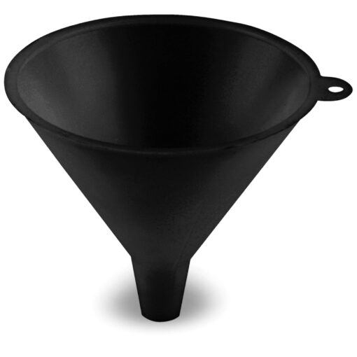 LUMAX LX-1602 Black 16 oz. (480 mL) Plastic Funnel, Flexible, Corrosion Resistant, All-Purpose Funnel. Durable, Oil Resistant Plastic. Safe for All Petroleum Products.