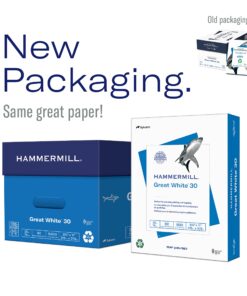 Hammermill Printer Paper, Great White 30% Recycled Paper, 8.5 x 11 - 1 Ream (500 Sheets) - 92 Bright, Made in the USA, 086710 1 Ream | 500 Sheets Letter (8.5x11) 23 71SAlXasYL