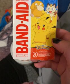 Band-Aid Brand Adhesive Bandages for Minor Cuts & Scrapes, Wound Care Featuring Pokémon Characters for Kids, Assorted Sizes 20 ct Pokemon 20 Count (Pack of 1) 34 71SB1c5HJoL