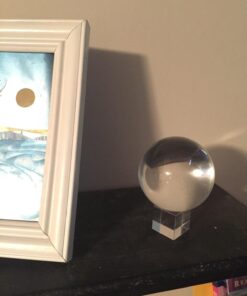Amlong Crystal Meditation K9 Crystal Ball 3.25 inch (80mm) Diameter for Photography, Lensball, Decorative Ball with Free Crystal Stand and Gift Box, Clear 53 71SBpn04HDL