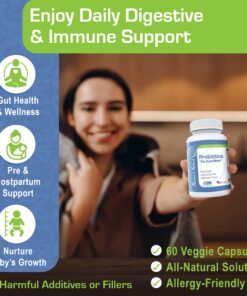 Mama’s Select Probiotics for Women Digestive Health, 9 Live Strains, Including Lactobacillus acidophilus, Adult Pre and Postpartum Gut Health Support, Weight Management, 10 Billion CFUs, 60 Capsules 19 71SCstmcrpL